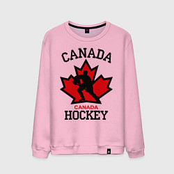 Свитшот хлопковый мужской Canada Hockey, цвет: светло-розовый