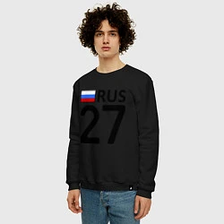 Свитшот хлопковый мужской RUS 27, цвет: черный — фото 2