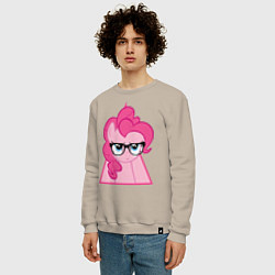 Свитшот хлопковый мужской Pinky Pie hipster, цвет: миндальный — фото 2