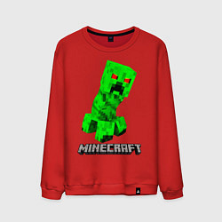 Свитшот хлопковый мужской MINECRAFT CREEPER, цвет: красный