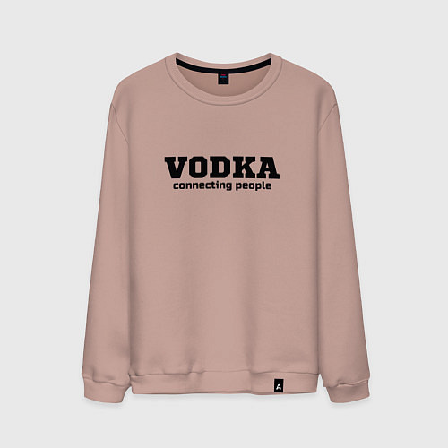 Мужской свитшот Vodka connecting people / Пыльно-розовый – фото 1