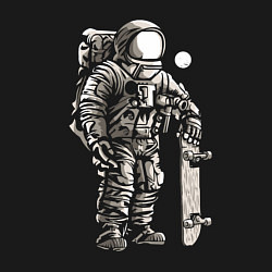 Свитшот хлопковый мужской Space skateboarding, цвет: черный — фото 2