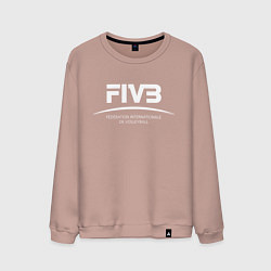 Свитшот хлопковый мужской FIVB ВОЛЕЙБОЛ, цвет: пыльно-розовый