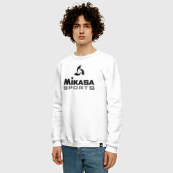 Свитшот хлопковый мужской MIKASA SPORTS, цвет: белый — фото 2