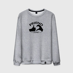 Свитшот хлопковый мужской Friend zone logo, цвет: меланж