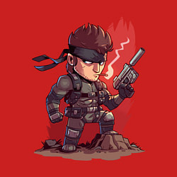 Свитшот хлопковый мужской Solid Snake, цвет: красный — фото 2