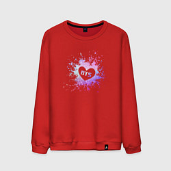 Свитшот хлопковый мужской BTS, цвет: красный