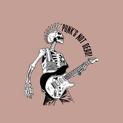 Свитшот хлопковый мужской Punks not dead - slogan, цвет: пыльно-розовый — фото 2