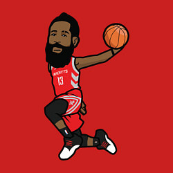 Свитшот хлопковый мужской James Harden, цвет: красный — фото 2