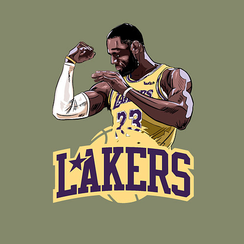 Мужской свитшот LeBron - Lakers / Авокадо – фото 3