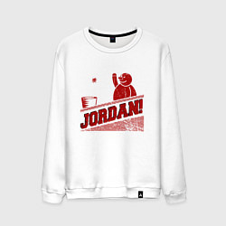 Свитшот хлопковый мужской Jordan, цвет: белый