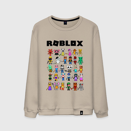 Мужской свитшот ROBLOX PIGGY / Миндальный – фото 1