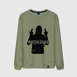 Свитшот хлопковый мужской Watch dogs 2 Z, цвет: авокадо