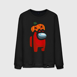 Свитшот хлопковый мужской HALLOWEEN IS AMONG US, цвет: черный