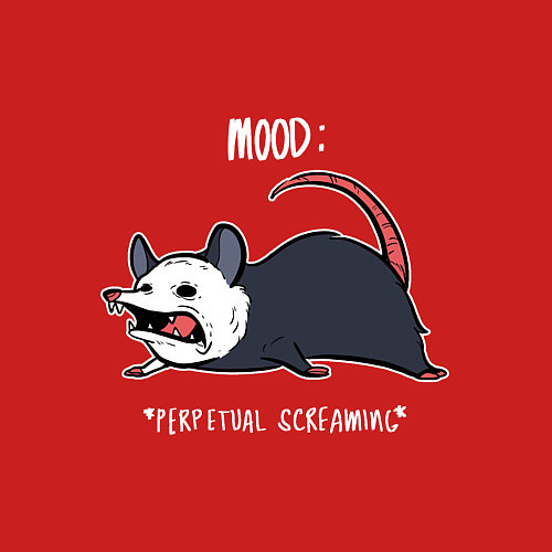 Мужской свитшот Настроение: Кричать и лежать / Красный – фото 3
