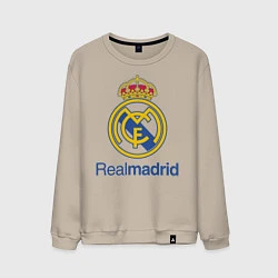 Свитшот хлопковый мужской Real Madrid FC, цвет: миндальный