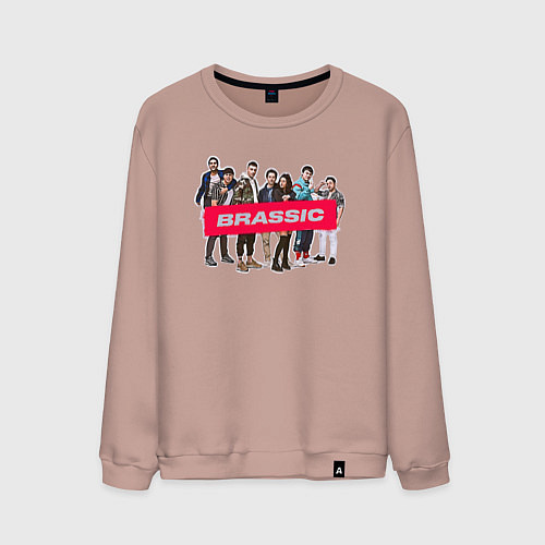 Мужской свитшот Голяк Brassic / Пыльно-розовый – фото 1
