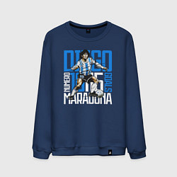 Свитшот хлопковый мужской 10 Diego Maradona, цвет: тёмно-синий