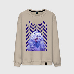 Свитшот хлопковый мужской Твин пикс, цвет: миндальный