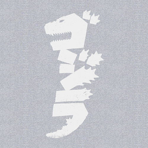 Мужской свитшот Годзилла / Меланж – фото 3