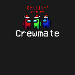 Свитшот хлопковый мужской Chillin with my Crewmate, цвет: черный — фото 2