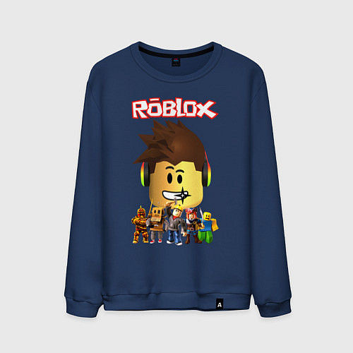 Мужской свитшот ROBLOX / Тёмно-синий – фото 1