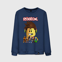 Свитшот хлопковый мужской ROBLOX, цвет: тёмно-синий