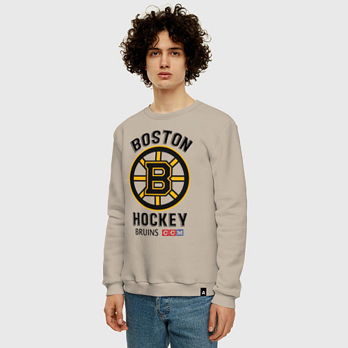 Мужской свитшот BOSTON BRUINS NHL / Миндальный – фото 3