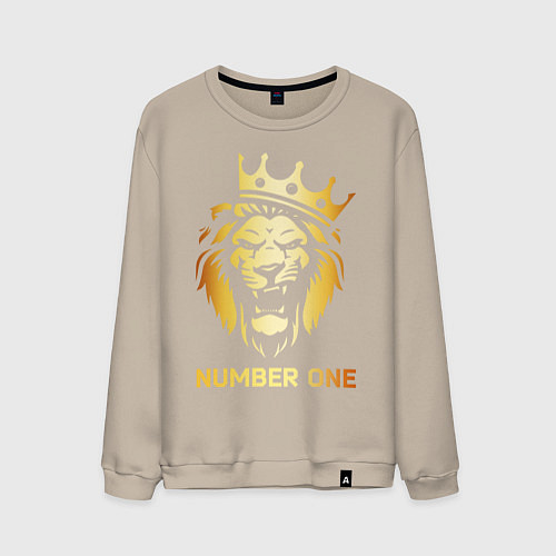 Мужской свитшот ЗОЛОТОЙ ЛЕВ / Миндальный – фото 1