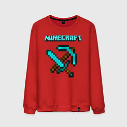 Свитшот хлопковый мужской Minecraft, цвет: красный