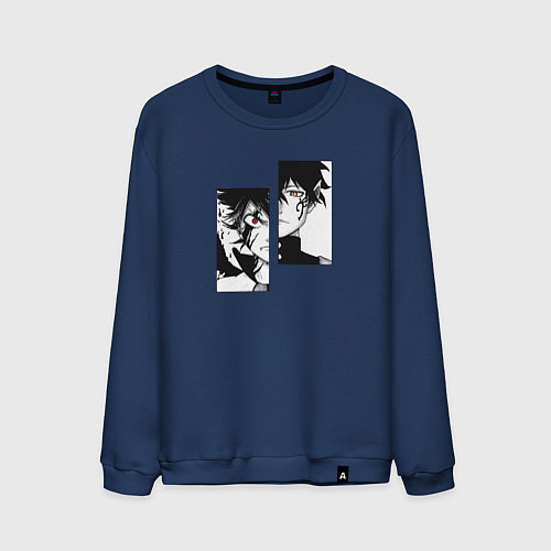 Мужской свитшот Черный клевер / Тёмно-синий – фото 1