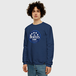 Свитшот хлопковый мужской The Beatles, цвет: тёмно-синий — фото 2