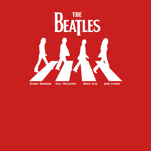 Мужской свитшот The Beatles / Красный – фото 3
