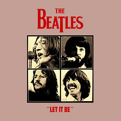 Свитшот хлопковый мужской The Beatles LET IT BE, цвет: пыльно-розовый — фото 2