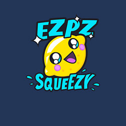 Свитшот хлопковый мужской Easy Peasy Lemon Squeezy, цвет: тёмно-синий — фото 2