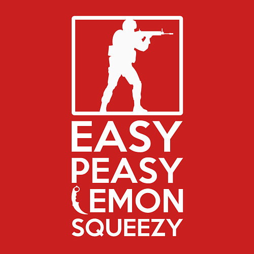 Мужской свитшот Изи пизи лемон сквизи CS GO / Красный – фото 3