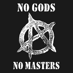 Свитшот хлопковый мужской NO GODS NO MASTERS, цвет: черный — фото 2