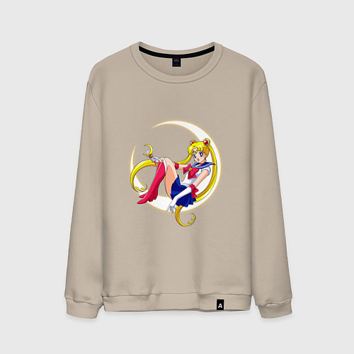Мужской свитшот Sailor Moon / Миндальный – фото 1