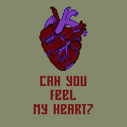 Свитшот хлопковый мужской Bring Me The Horizon 2D Сердце, цвет: авокадо — фото 2