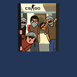 Свитшот хлопковый мужской CS GO Cartoon, цвет: тёмно-синий — фото 2