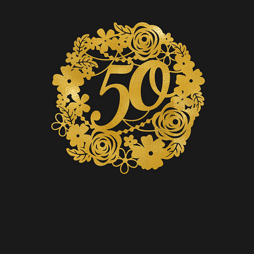 Мужской свитшот 50 лет / Черный – фото 3