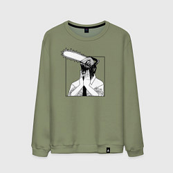 Мужской свитшот Человек Бензопила Дэнджи