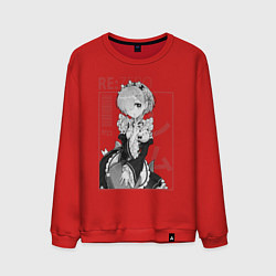 Свитшот хлопковый мужской Re:Zero Rem, цвет: красный