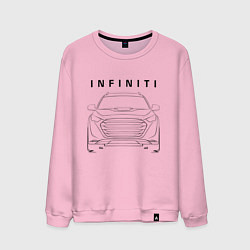 Свитшот хлопковый мужской Infinity Инфинити спина, цвет: светло-розовый