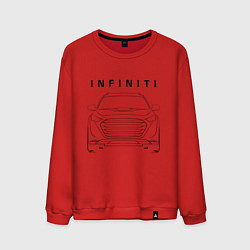 Свитшот хлопковый мужской Infinity Инфинити спина, цвет: красный