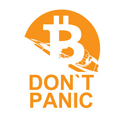 Свитшот хлопковый мужской БИТКОИН НЕ ПАНИКУЕМ, цвет: белый — фото 2