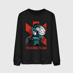 Свитшот хлопковый мужской TRAUMA TEAM Cyberpunk 2077, цвет: черный
