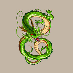 Свитшот хлопковый мужской Зеленый лесной дух дракон, цвет: миндальный — фото 2