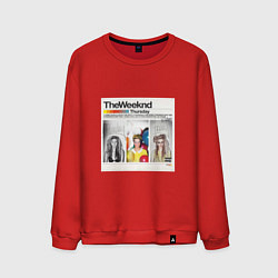 Свитшот хлопковый мужской Thursday The Weeknd, цвет: красный