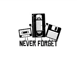 Свитшот хлопковый мужской Never Forget Эпоха VHS, цвет: белый — фото 2